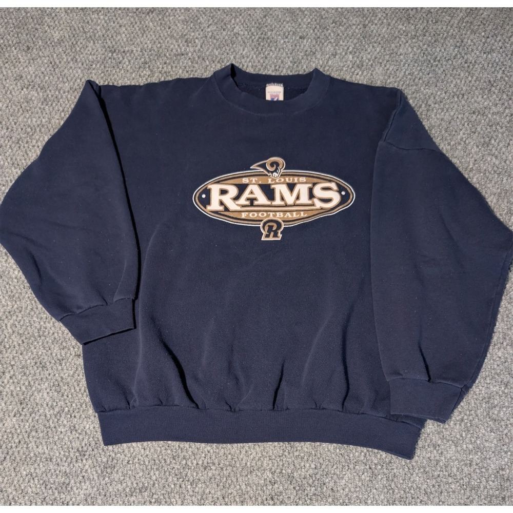 Vintage St. Louis Rams NFL Logo 7 Crewneck Sweatshirt Size 2XL